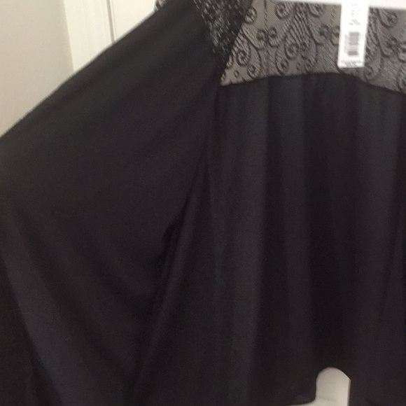 Black Faux Lace and Velvet Cardigan - Picture 4 of 8